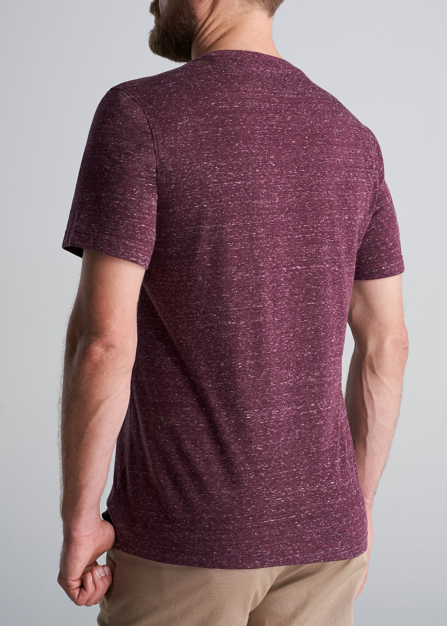 American_Tall_Mens_Tri_Blend_Short_Sleeve_Henley_Garnet_Red-back