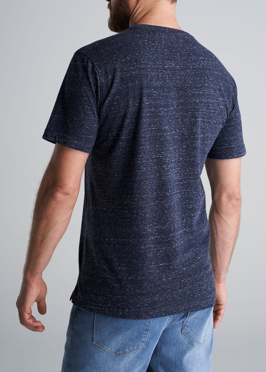 American_Tall_Mens_Tri_Blend_Short_Sleeve_Henley_Navy