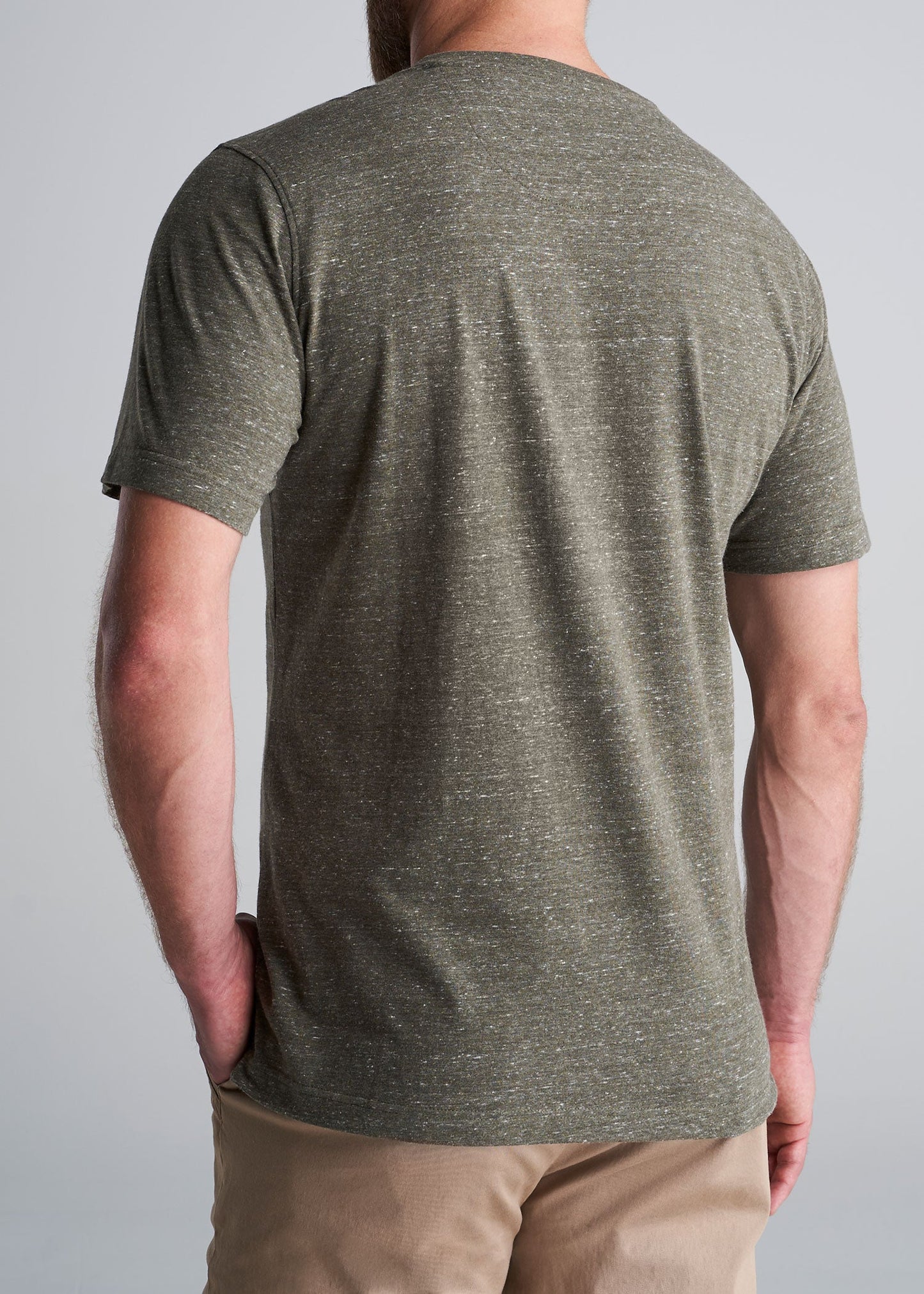 American_Tall_Mens_Tri_Blend_Short_Sleeve_Henley_Olive_Green-back