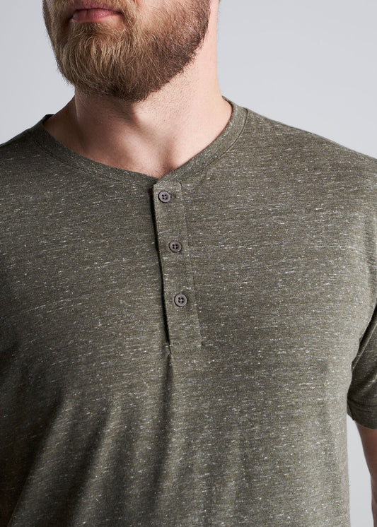 American_Tall_Mens_Tri_Blend_Short_Sleeve_Henley_Olive_Green-detail