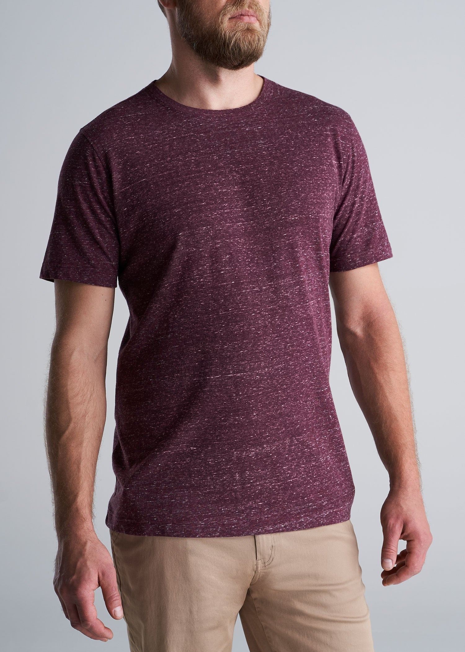 American_Tall_Mens_Tri_Blend_Short_Sleeve_Tee_Garnet_Red-front