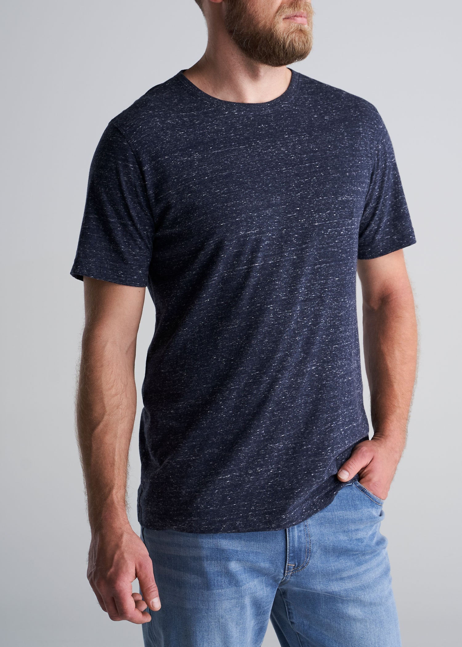 American_Tall_Mens_Tri_Blend_Short_Sleeve_Tee_Navy-front