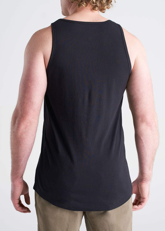 American_Tall_Mens_beach_Tank_Black-back