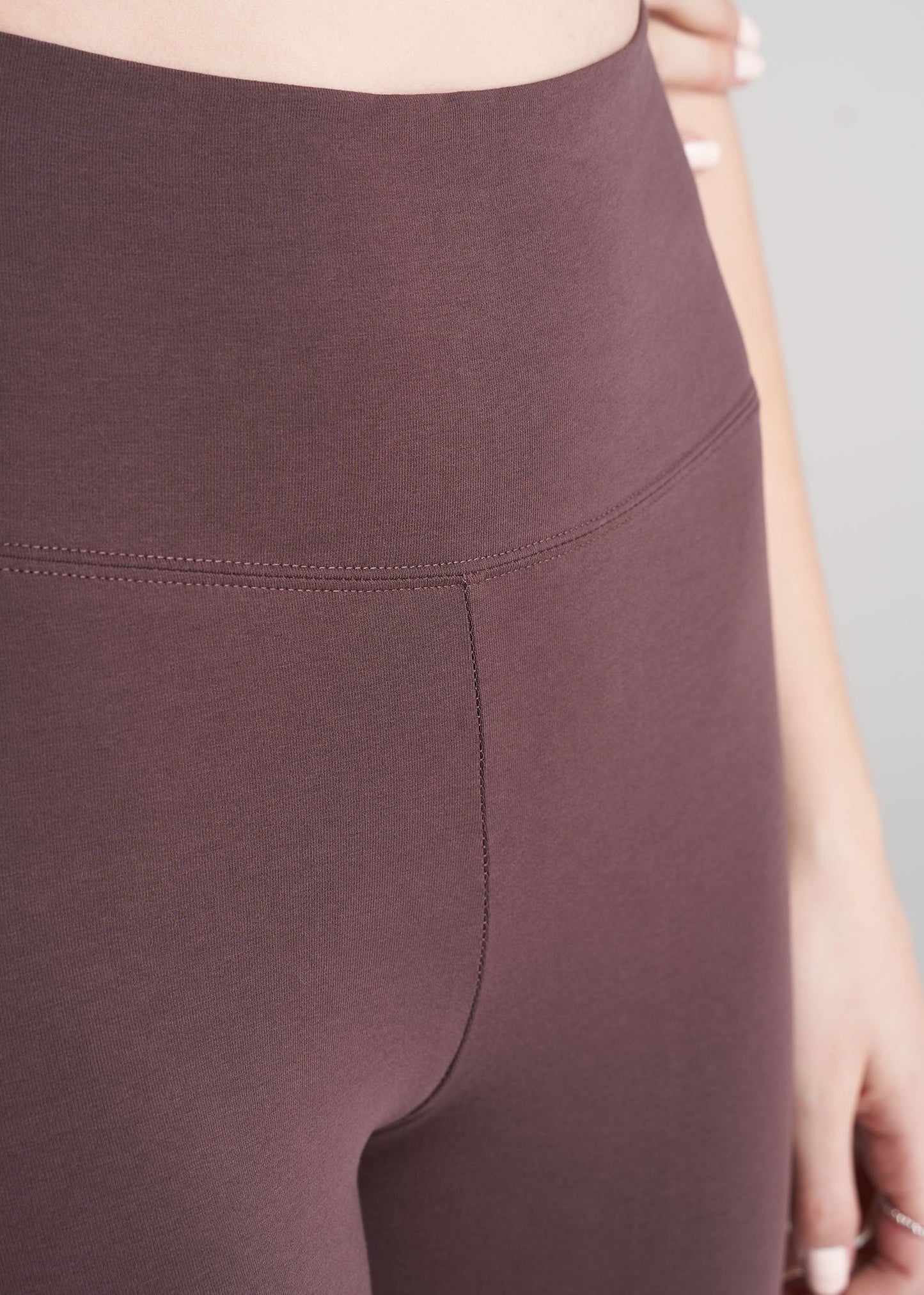 American_Tall_Women_Cotton_Leggings_Dusty_Merlot-detail
