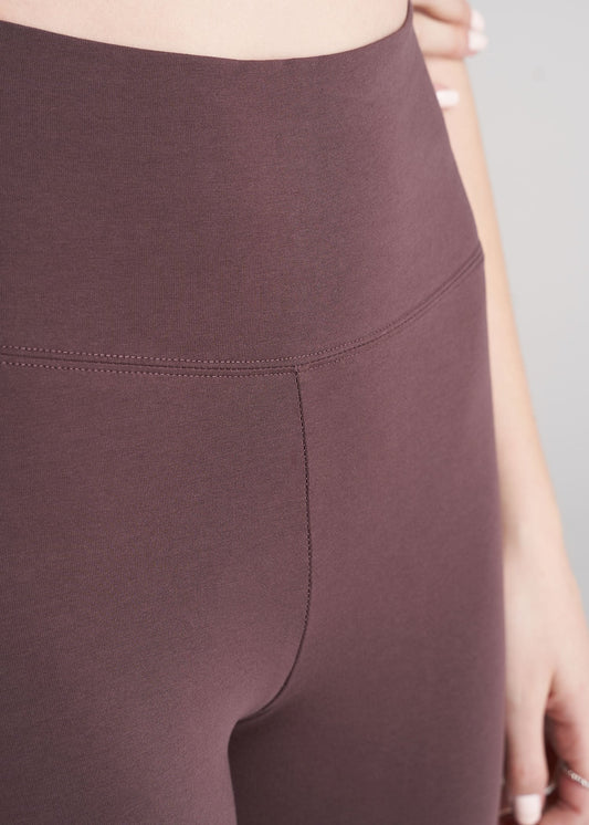 American_Tall_Women_Cotton_Leggings_Dusty_Merlot-detail