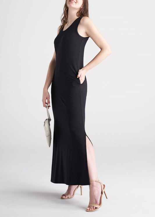 American_Tall_Women_Maxi_Dress_Black-side