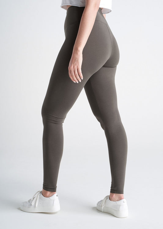 American_Tall_Womens_Cotton_Leggings_Fern_Green_Back