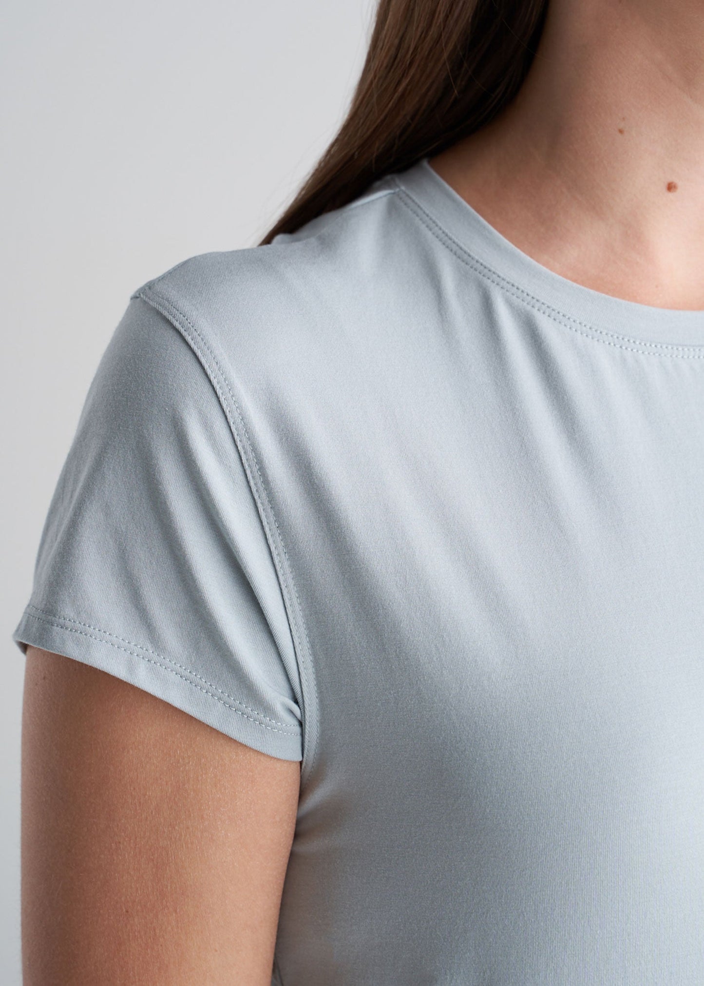 American_Tall_Womens_High_Crew-neck_CapSleeve_SeaSalt_Tee-sleeve