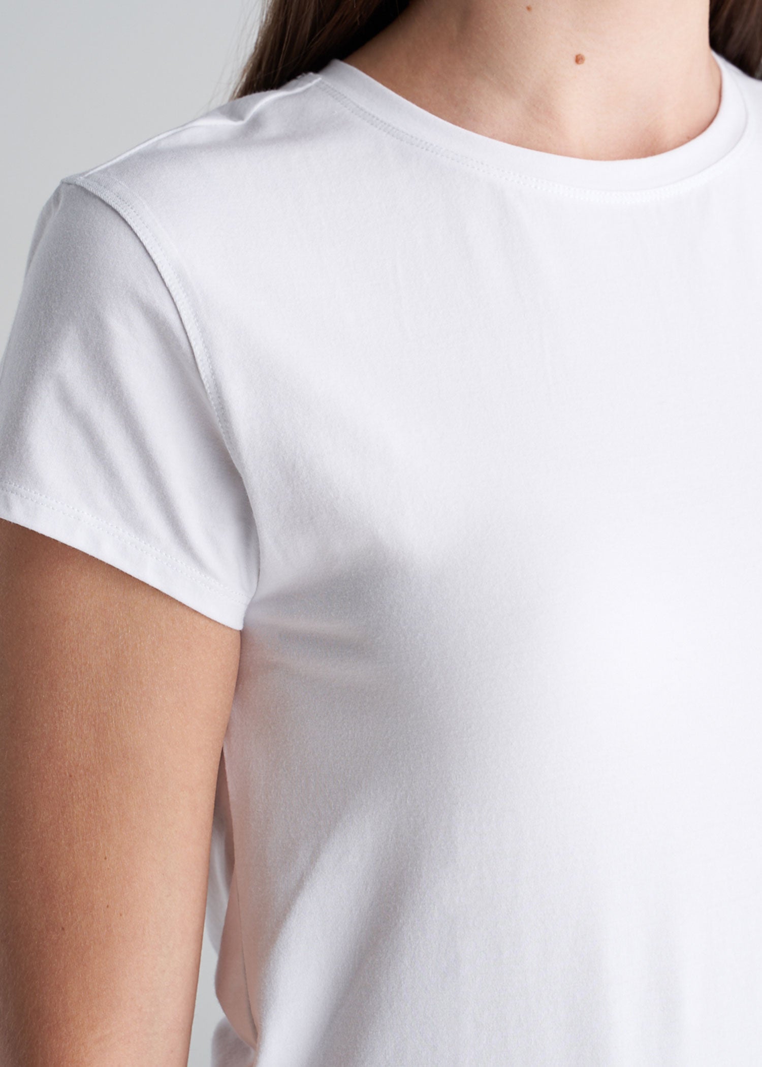 American_Tall_Womens_High_Crew-neck_CapSleeve_White_Tee-neck