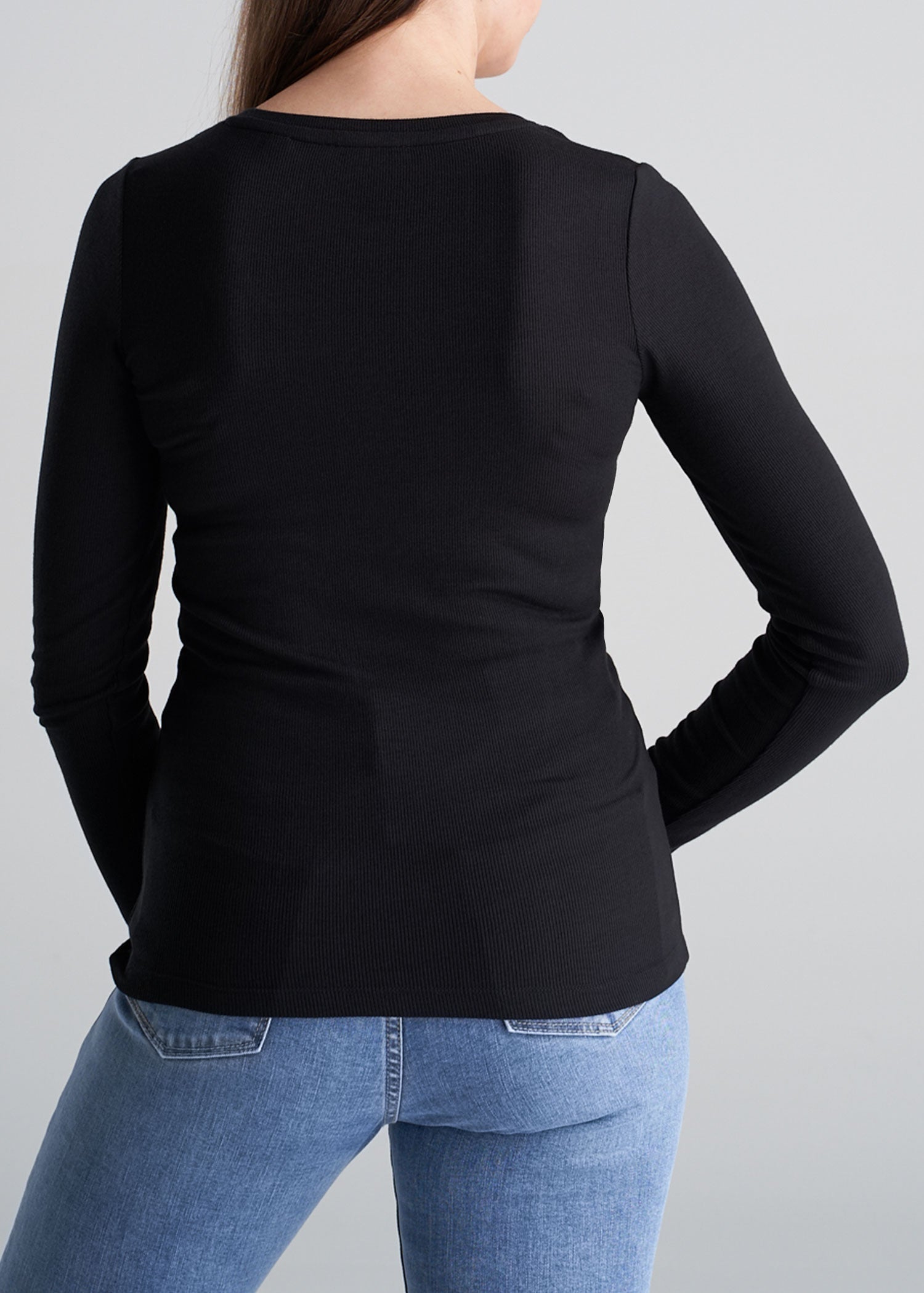 American_Tall_Womens_Long_Sleeve_Ribbed_Henley_Black-back