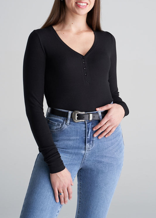 American_Tall_Womens_Long_Sleeve_Ribbed_Henley_Black-front