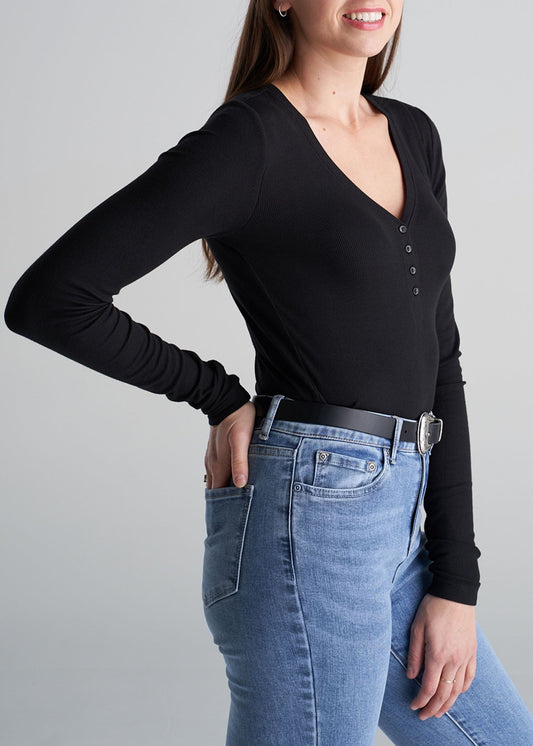 American_Tall_Womens_Long_Sleeve_Ribbed_Henley_Black-side