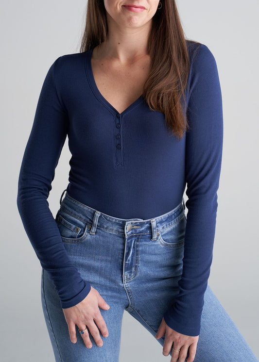American_Tall_Womens_Long_Sleeve_Ribbed_Henley_Navy-front