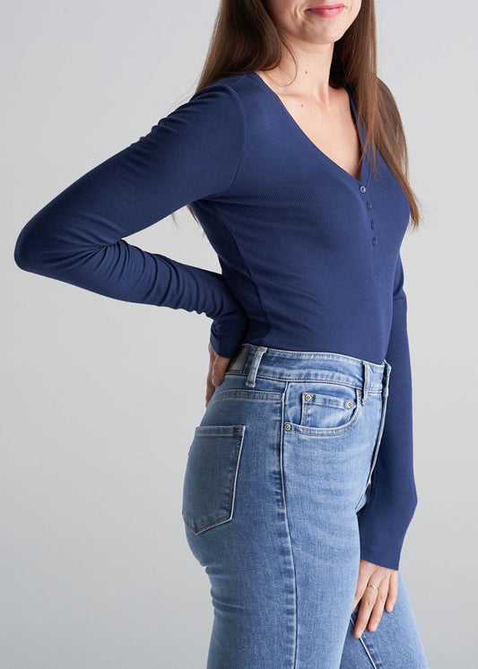 American_Tall_Womens_Long_Sleeve_Ribbed_Henley_Navy-side