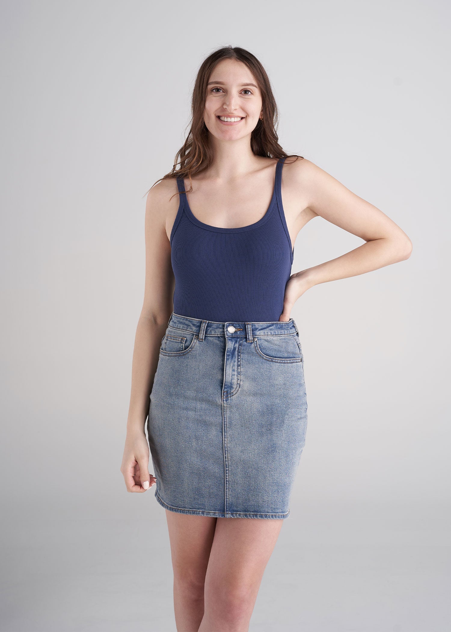American_Tall_Womens_Ribbed_Tank_navy_Fullbody