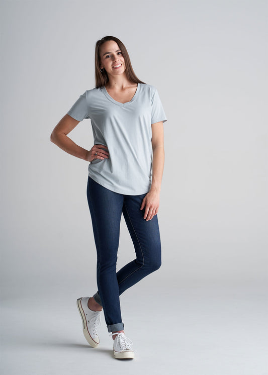 Women's Tall Scoop V-Neck Tee in Sea Salt