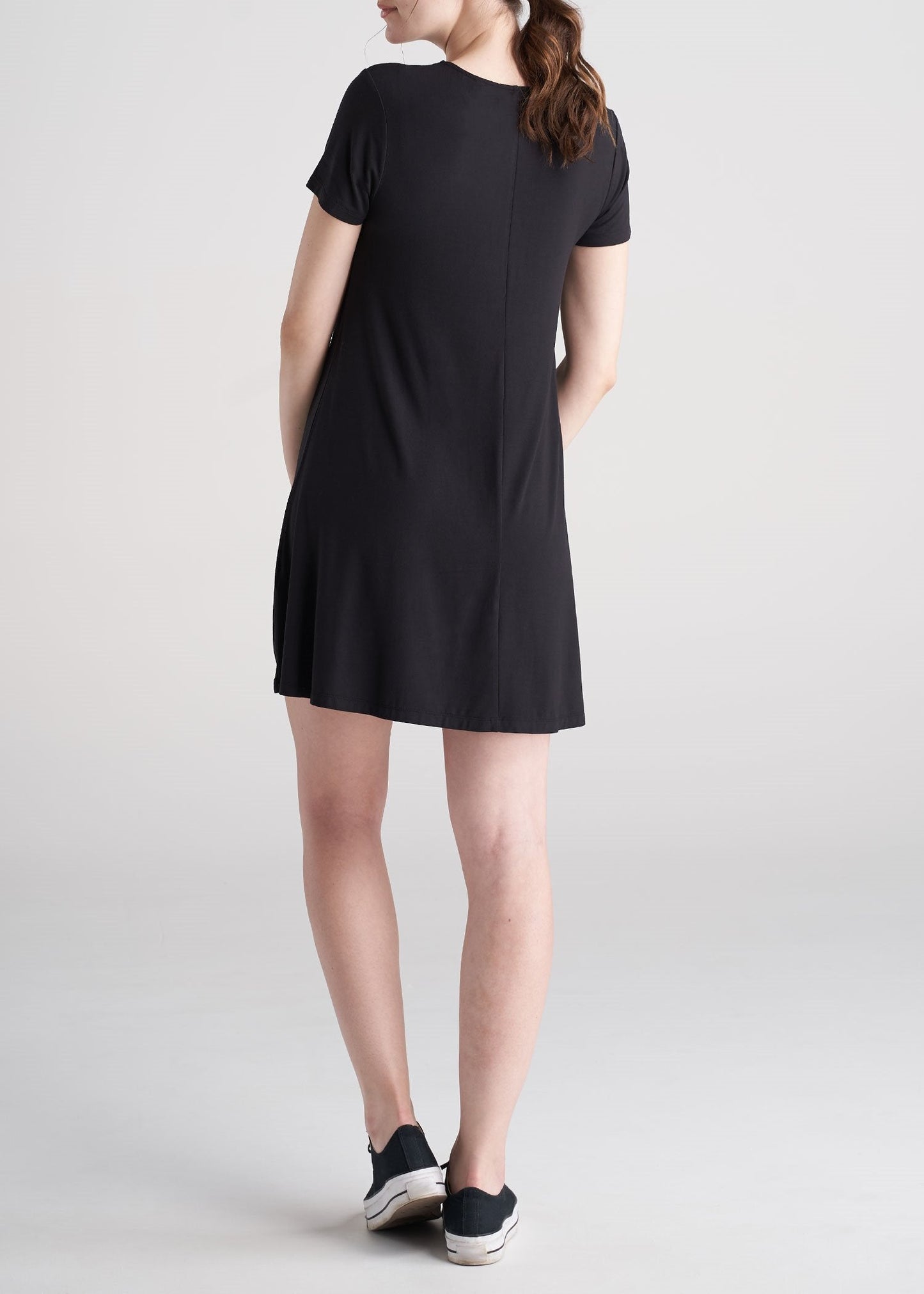 American_Tall_Womens_Swing_Dress_Black-back