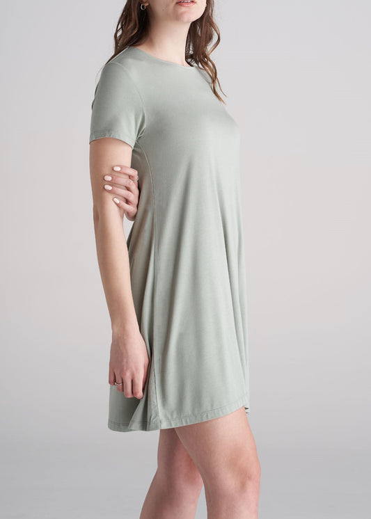 American_Tall_Womens_Swing_Dress_Sage_Green-side
