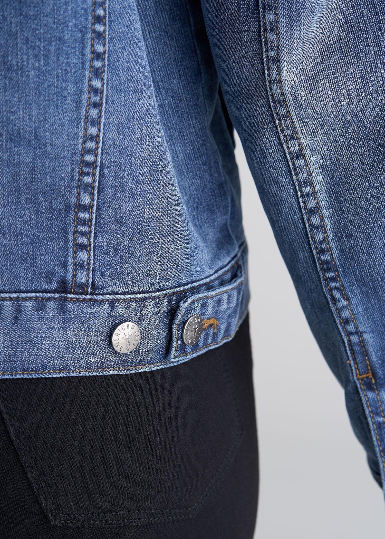 American_Tall_Womens_denim_jacket_Medium_Blue-bottomdetail