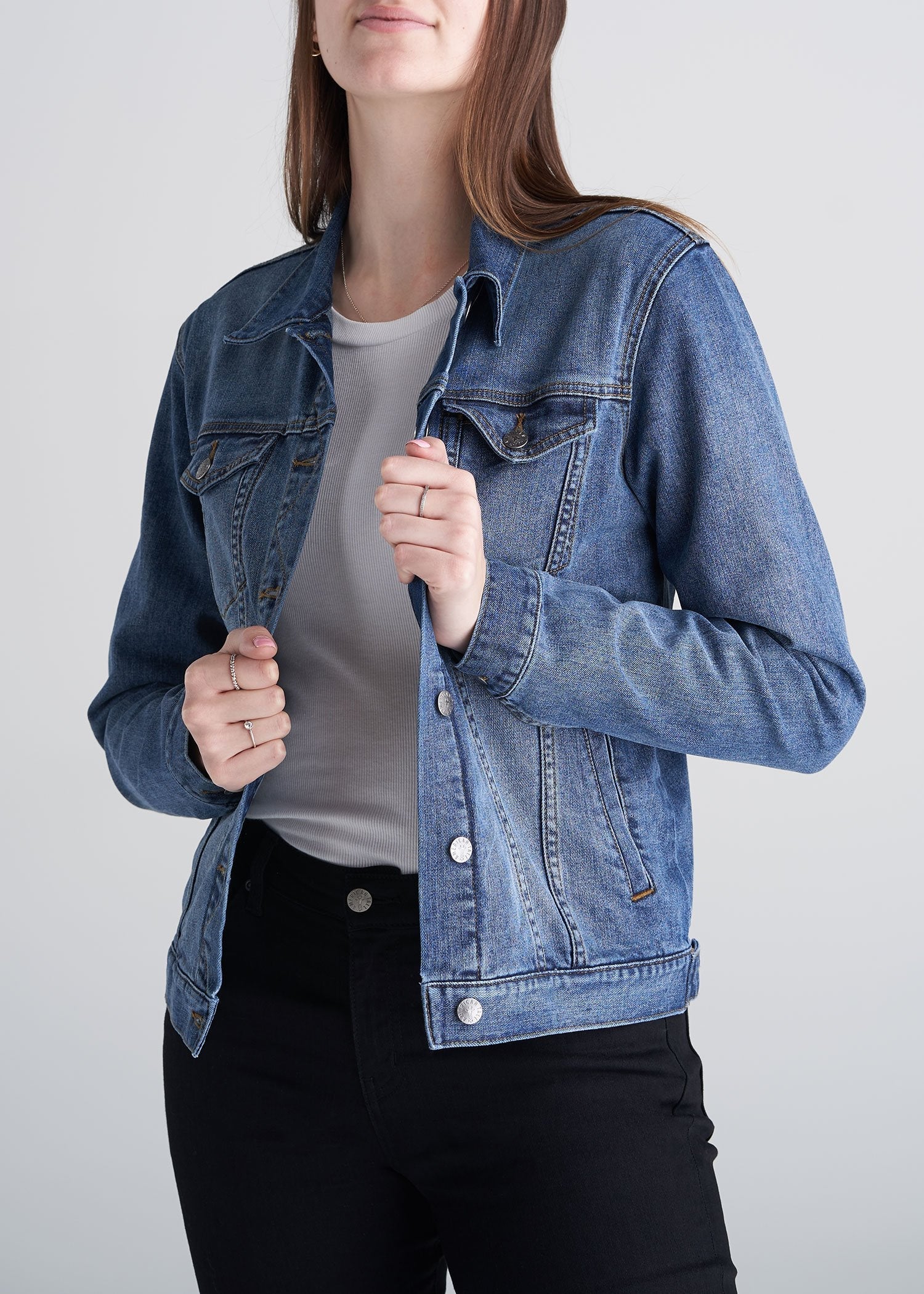 American_Tall_Womens_denim_jacket_Medium_Blue-front