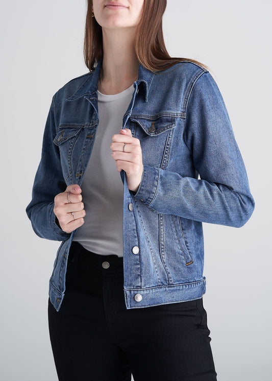 American_Tall_Womens_denim_jacket_Medium_Blue-front