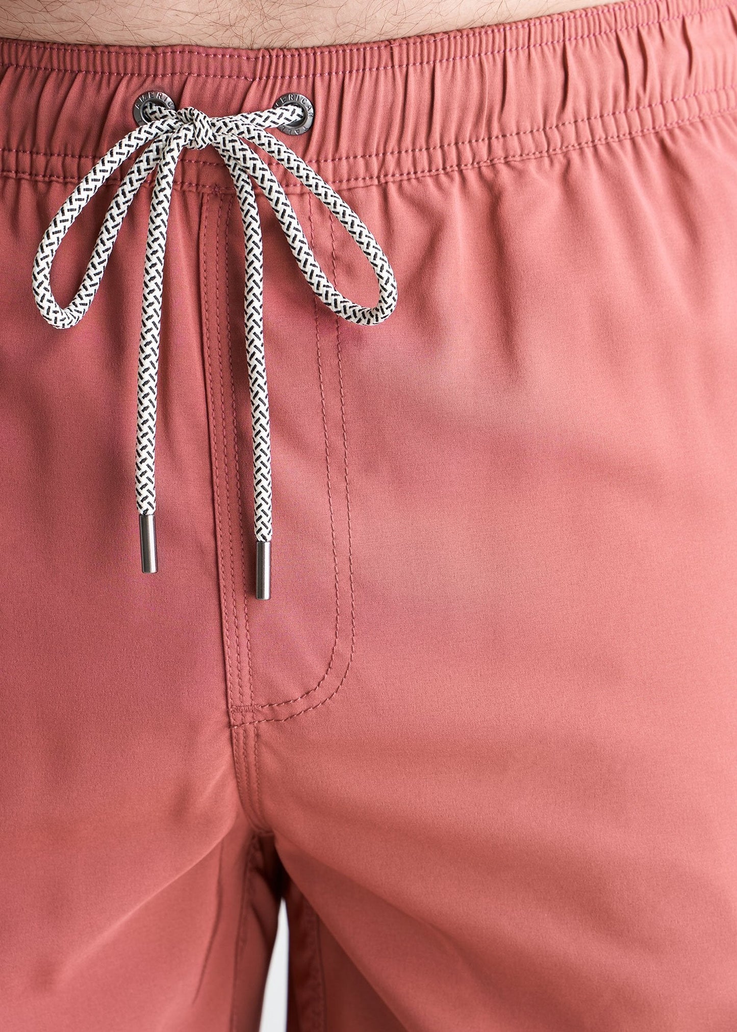 American_tall_mens_Swim_trunks_nantucketred-frontdetail