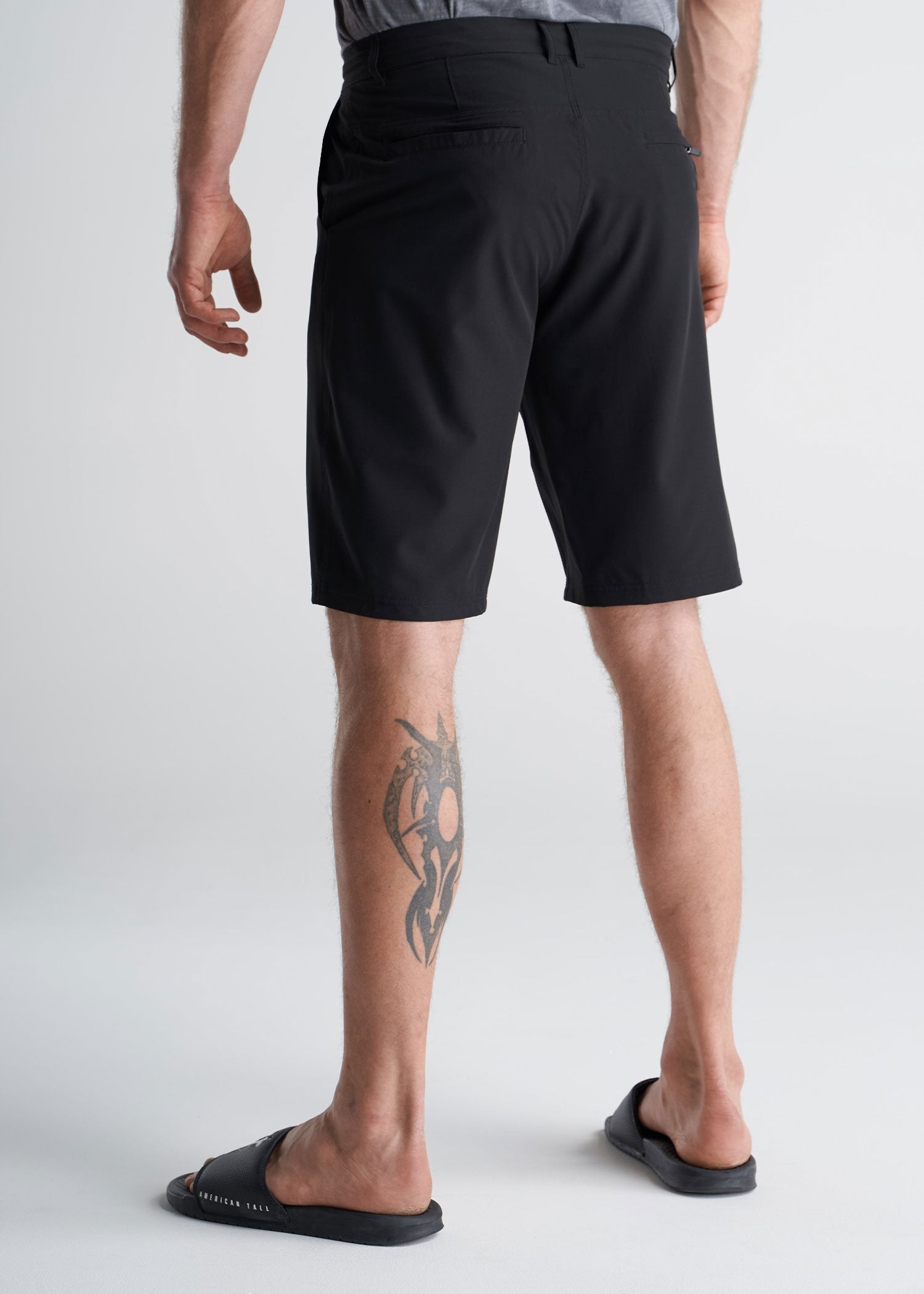 American_tall_mens_hybrid_shorts-black-back