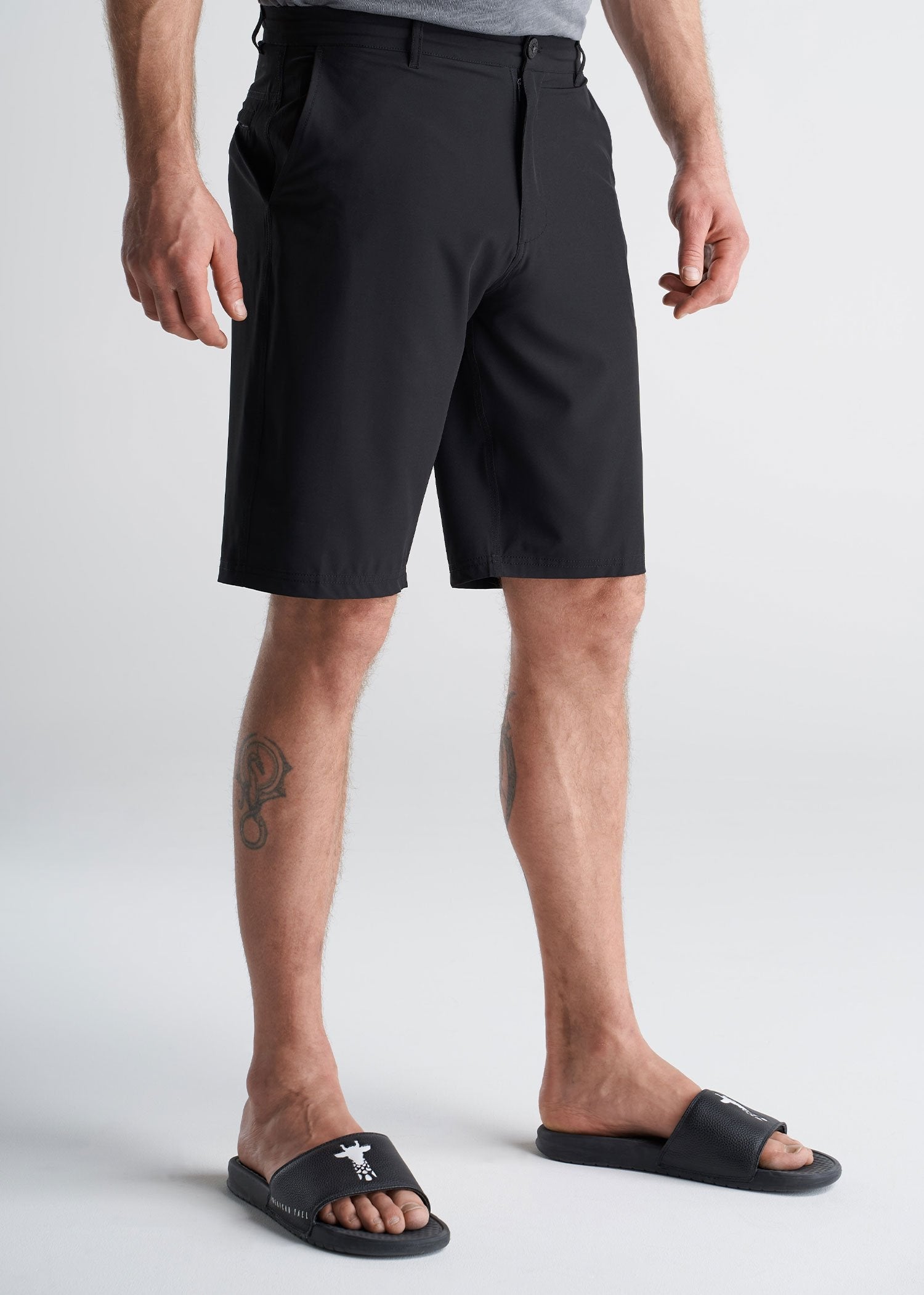 American_tall_mens_hybrid_shorts-black-side