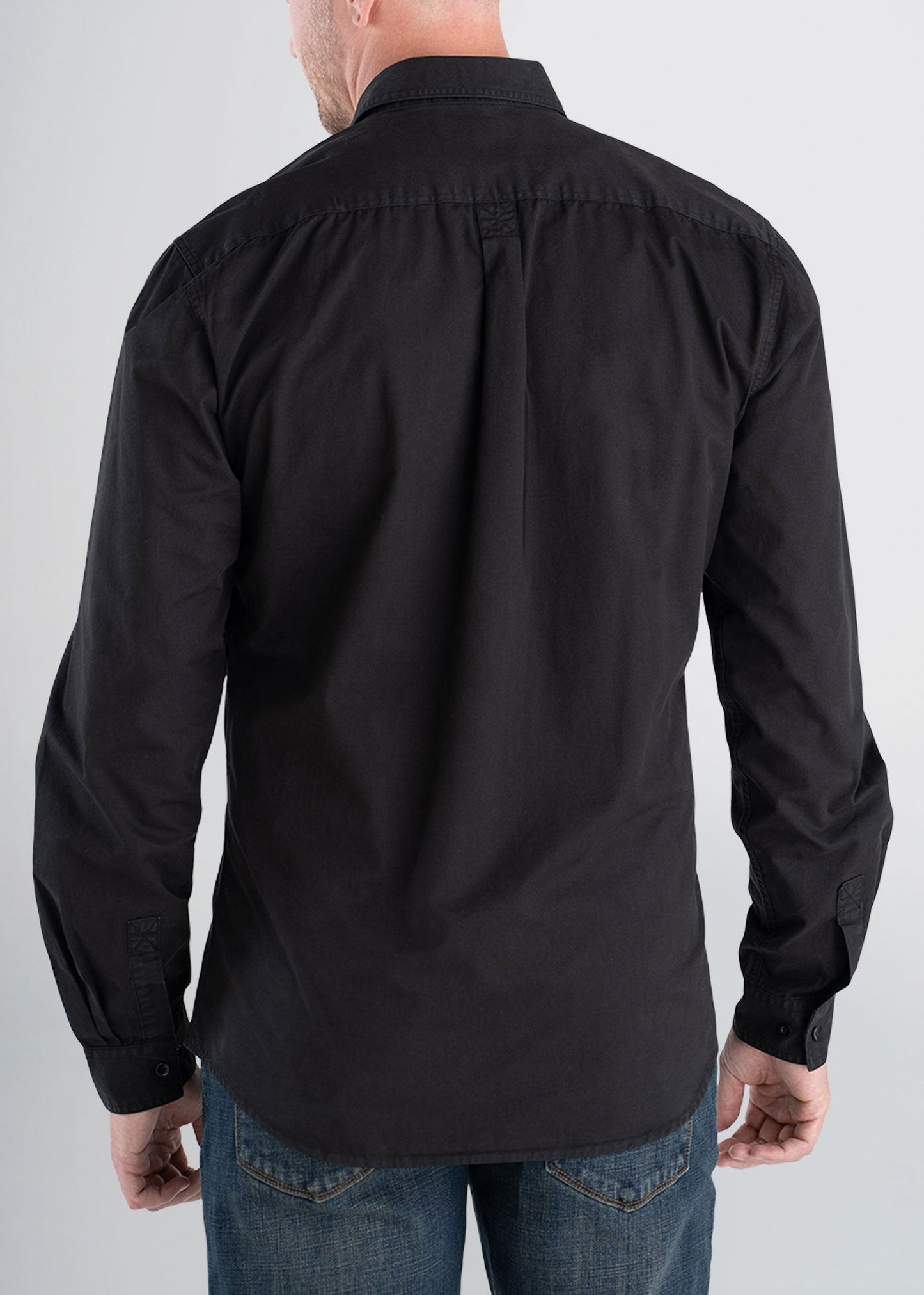Longjohnandsons-americantall-mens-2pkttwill-blackshirt-back