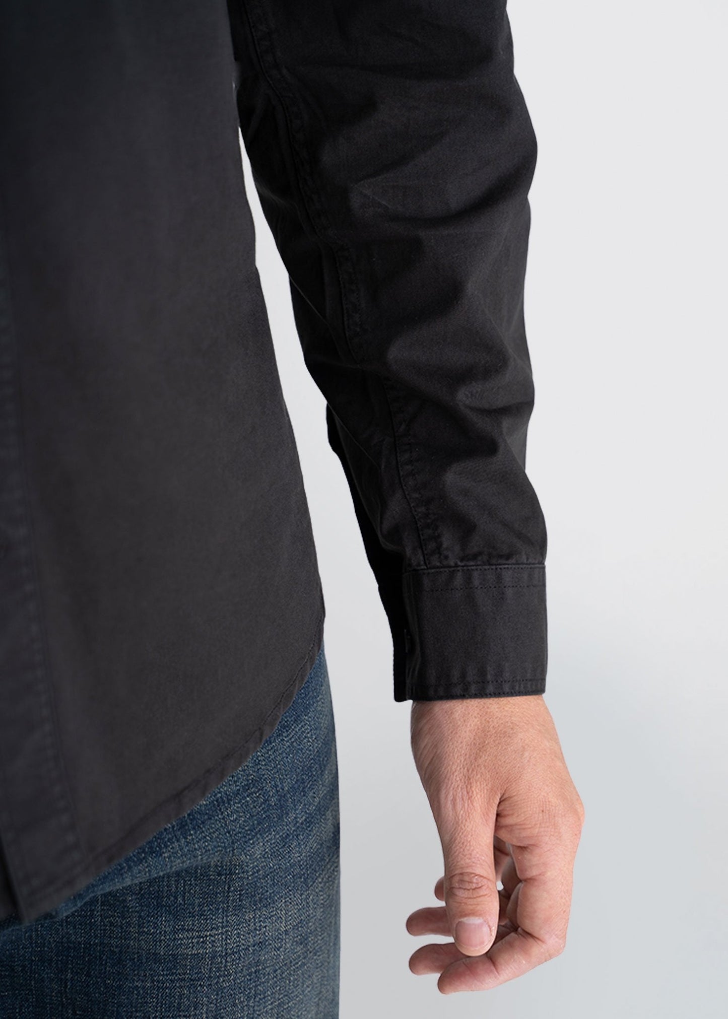 Longjohnandsons-americantall-mens-2pkttwill-blackshirt-detail