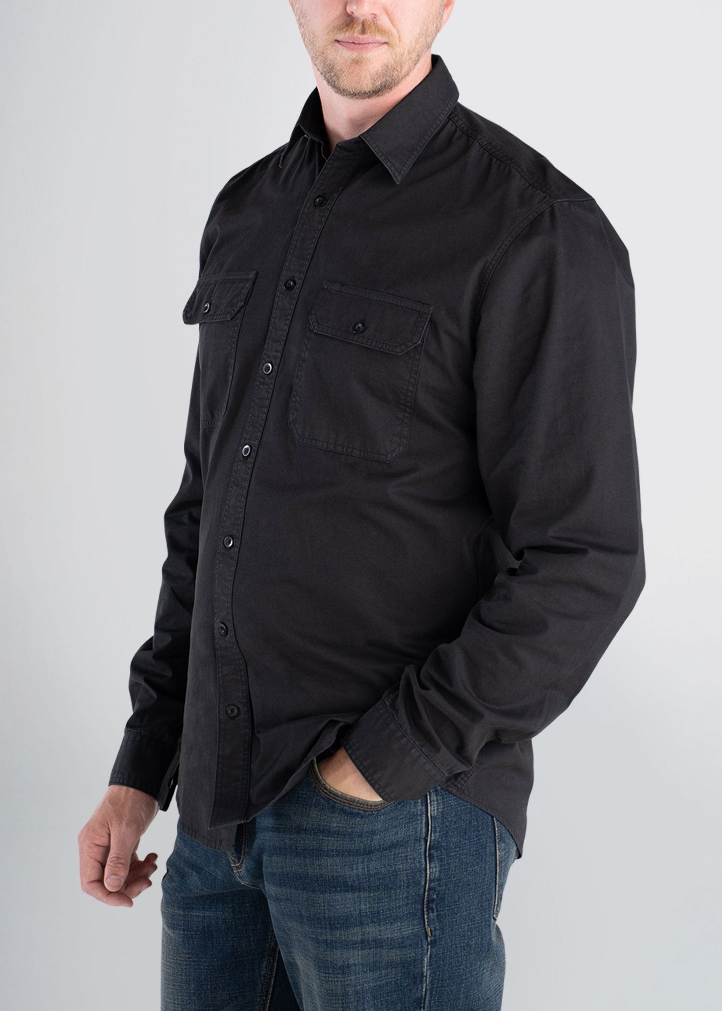 Longjohnandsons-americantall-mens-2pkttwill-blackshirt-side