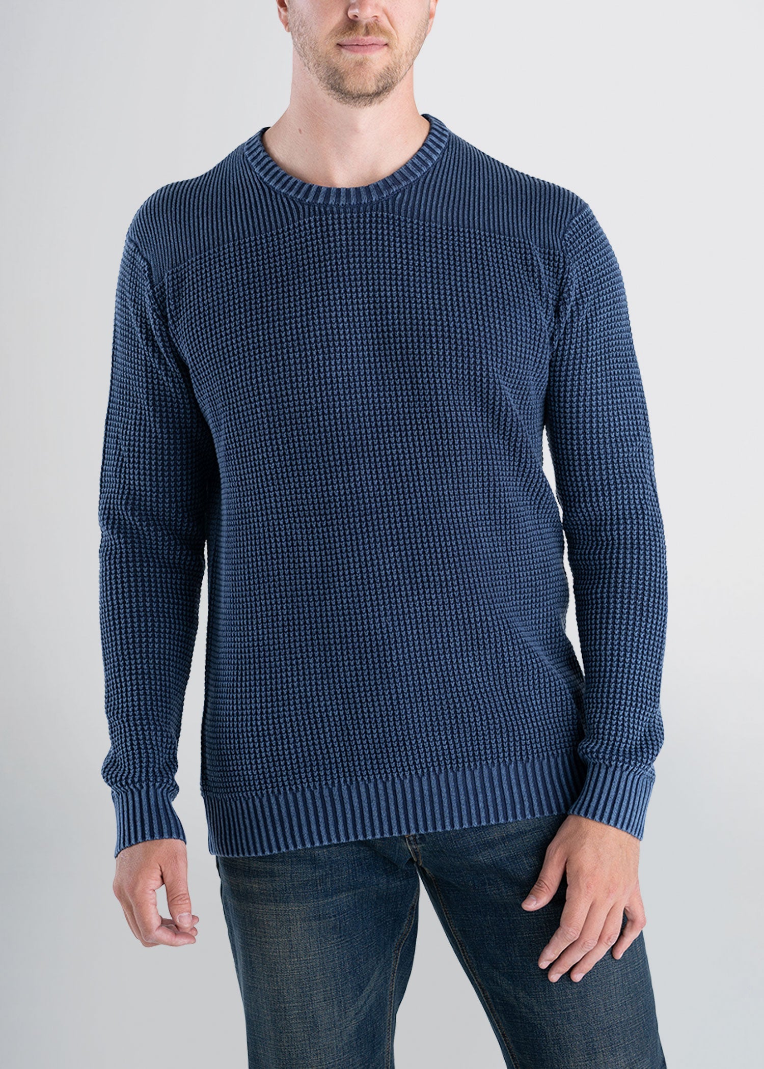 Longjohnandsons-americantall-mens-acidwash-knitsweater-navy-front
