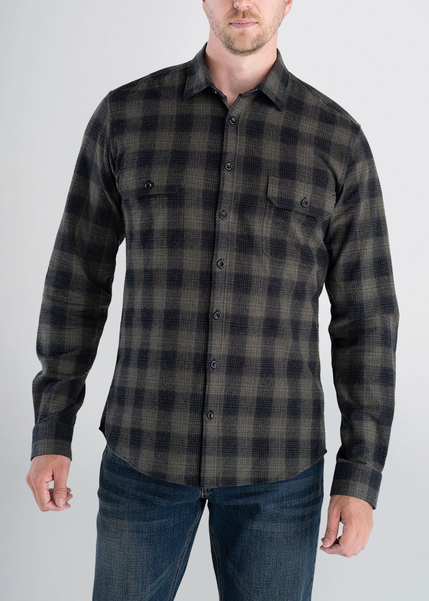 Longjohnandsons-americantall-mens-heavyflannel-surplusgreen-front