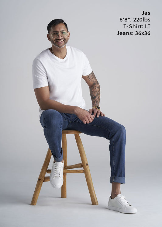 tall-men-white-vneck-tshirt