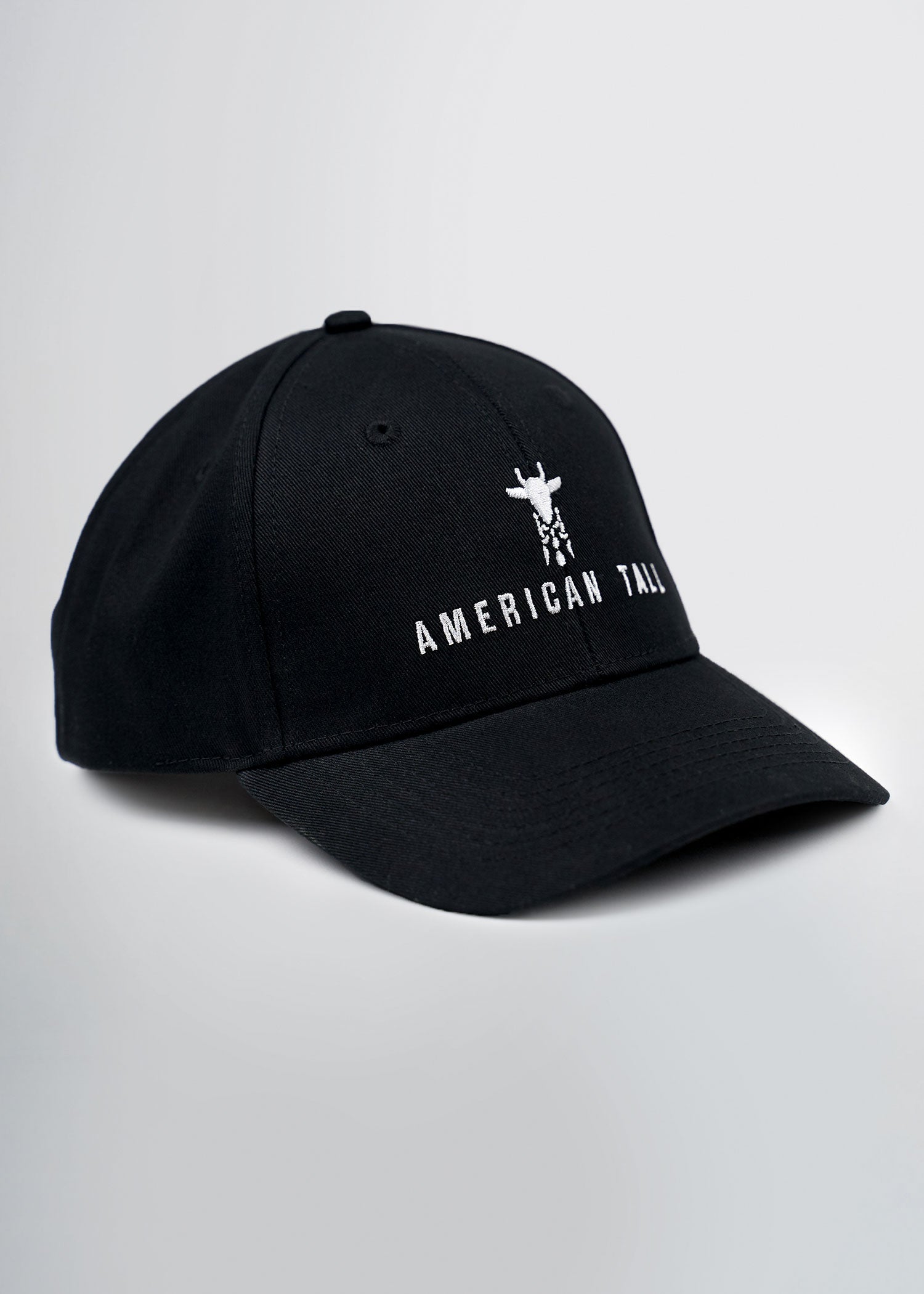 american-tall-baseball-hat-black-front