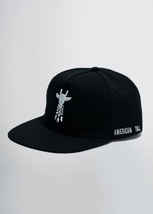 american-tall-flat-brim-hat-black-front