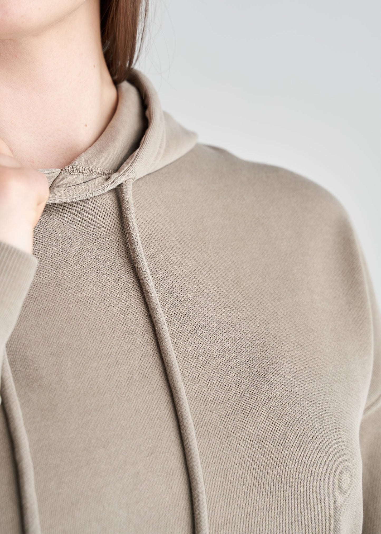 Tall Women's OVERSIZED Garment Dye Hoodie in Khaki