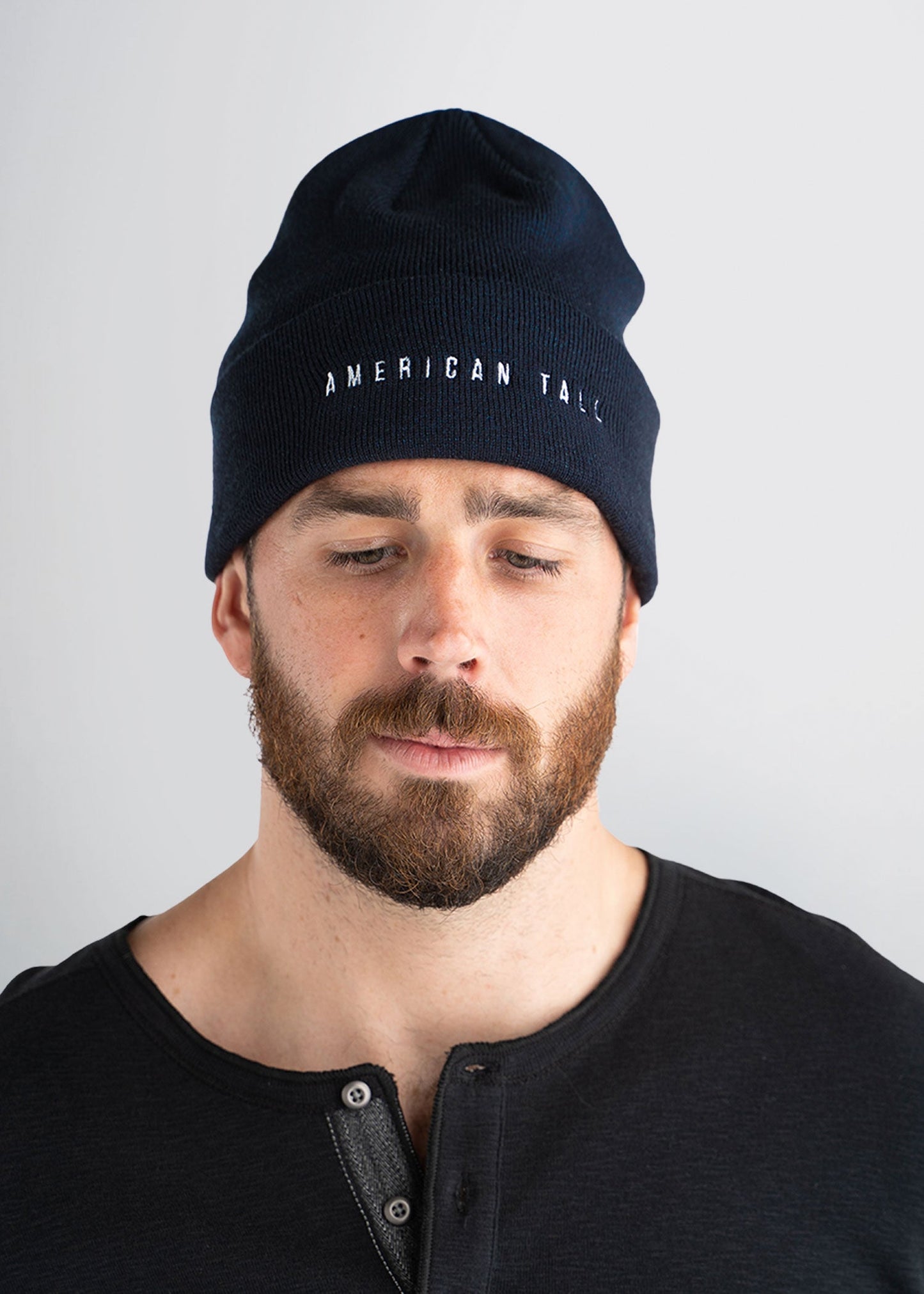 american-tall-mens-beanie-navy-front