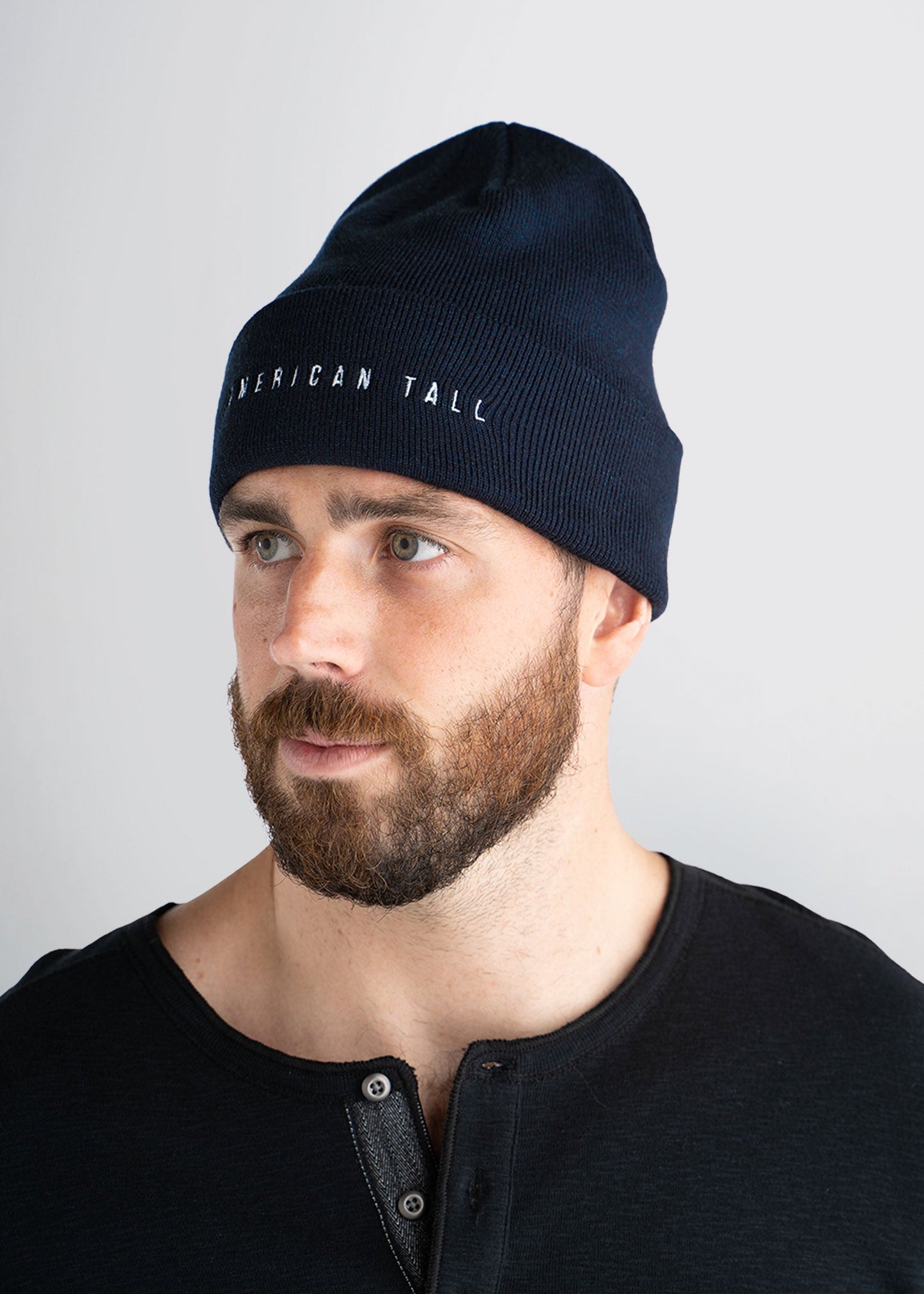 american-tall-mens-beanie-navy-side