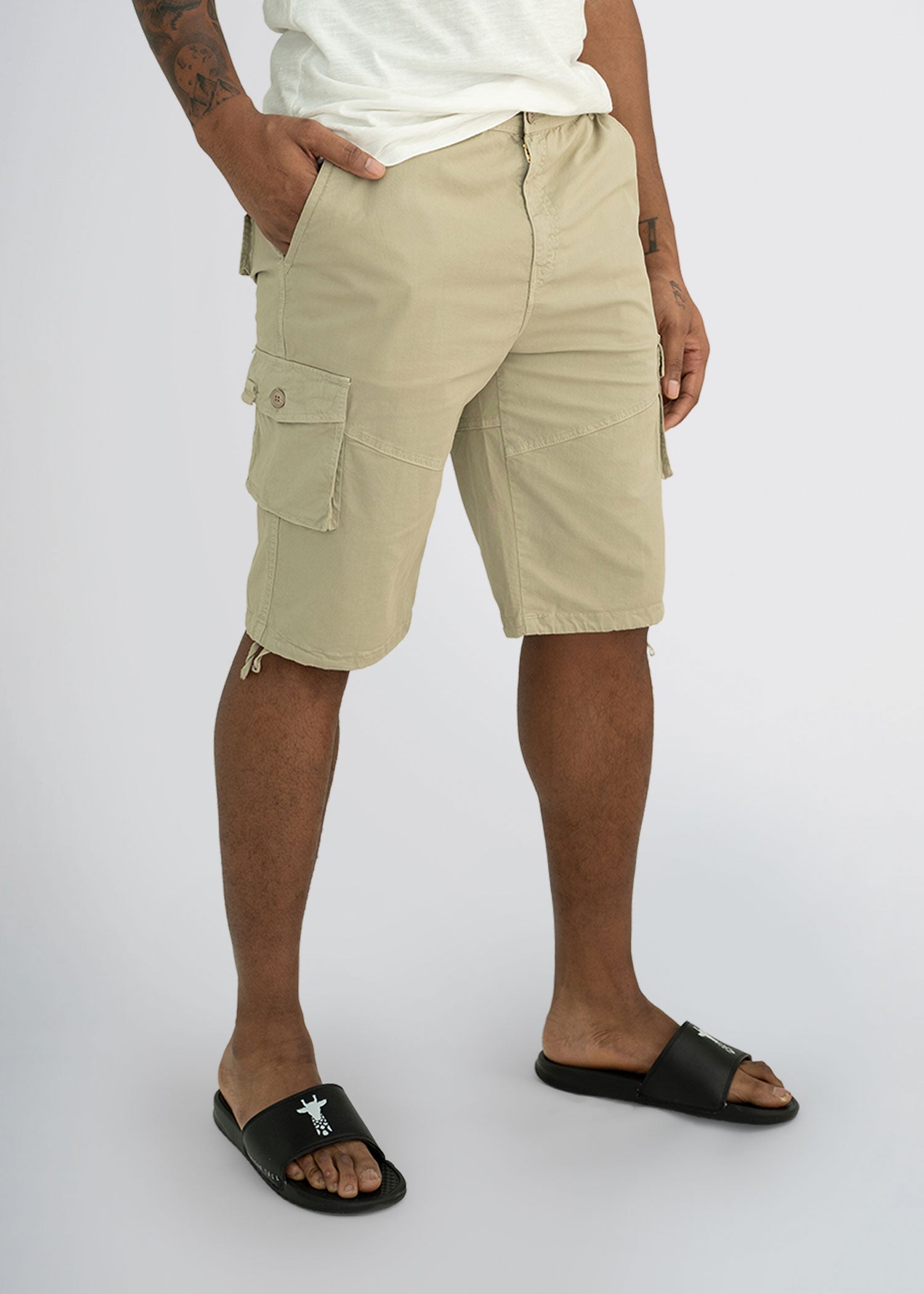 american-tall-mens-cargo-shorts-tan-front