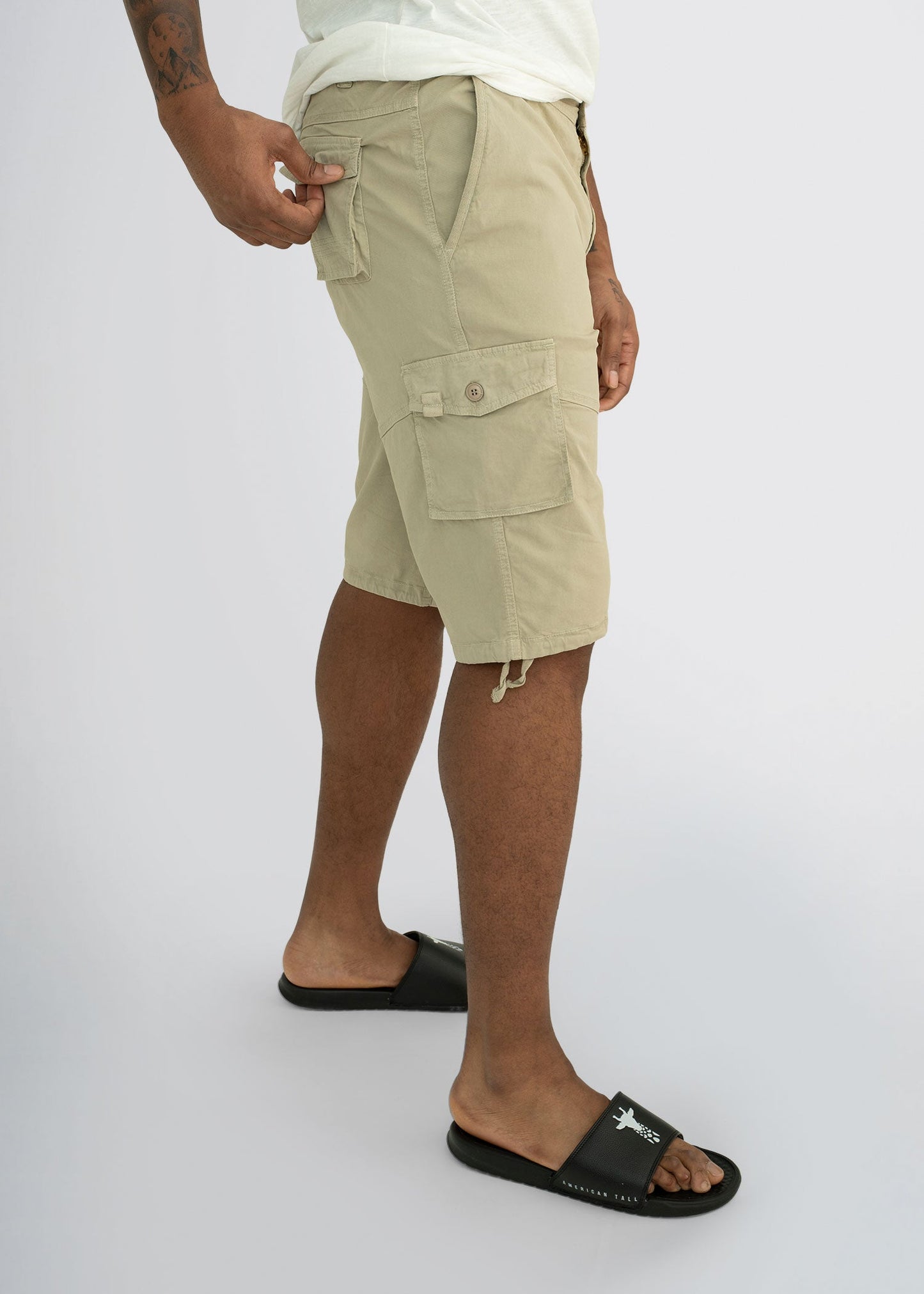 american-tall-mens-cargo-shorts-tan-side