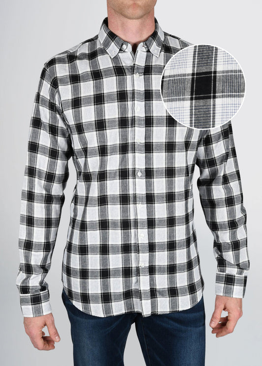 american-tall-mens-double-weave-black-navy-frontswatch