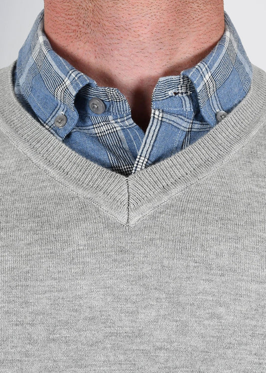 american-tall-mens-fitted-vneck-greymix-collar