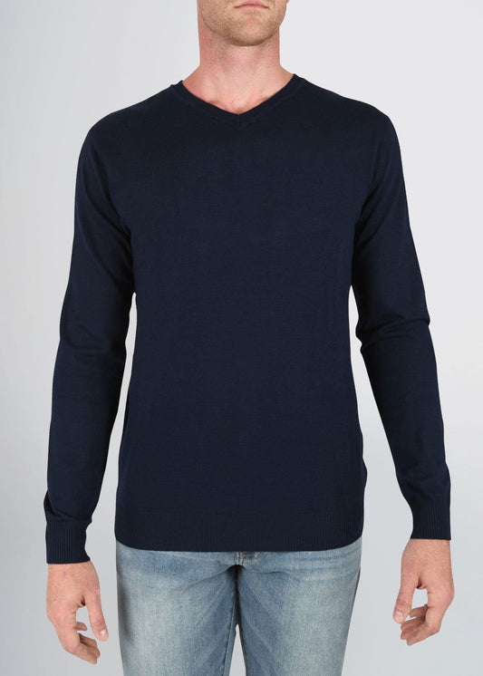 american-tall-mens-fitted-vneck-navy-front