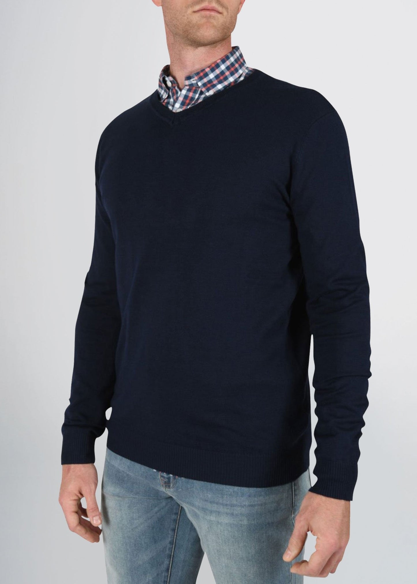american-tall-mens-fitted-vneck-navy-side