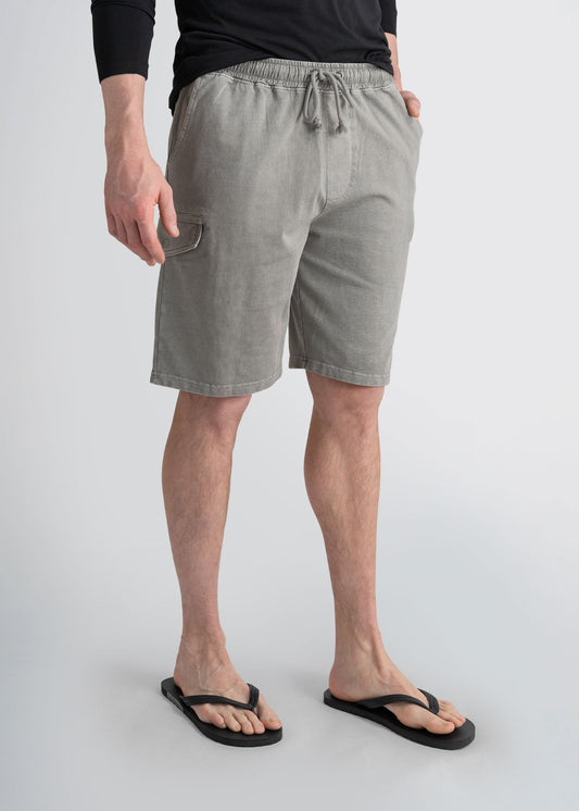 american-tall-mens-knit-cargo-shorts-khakigrey-front