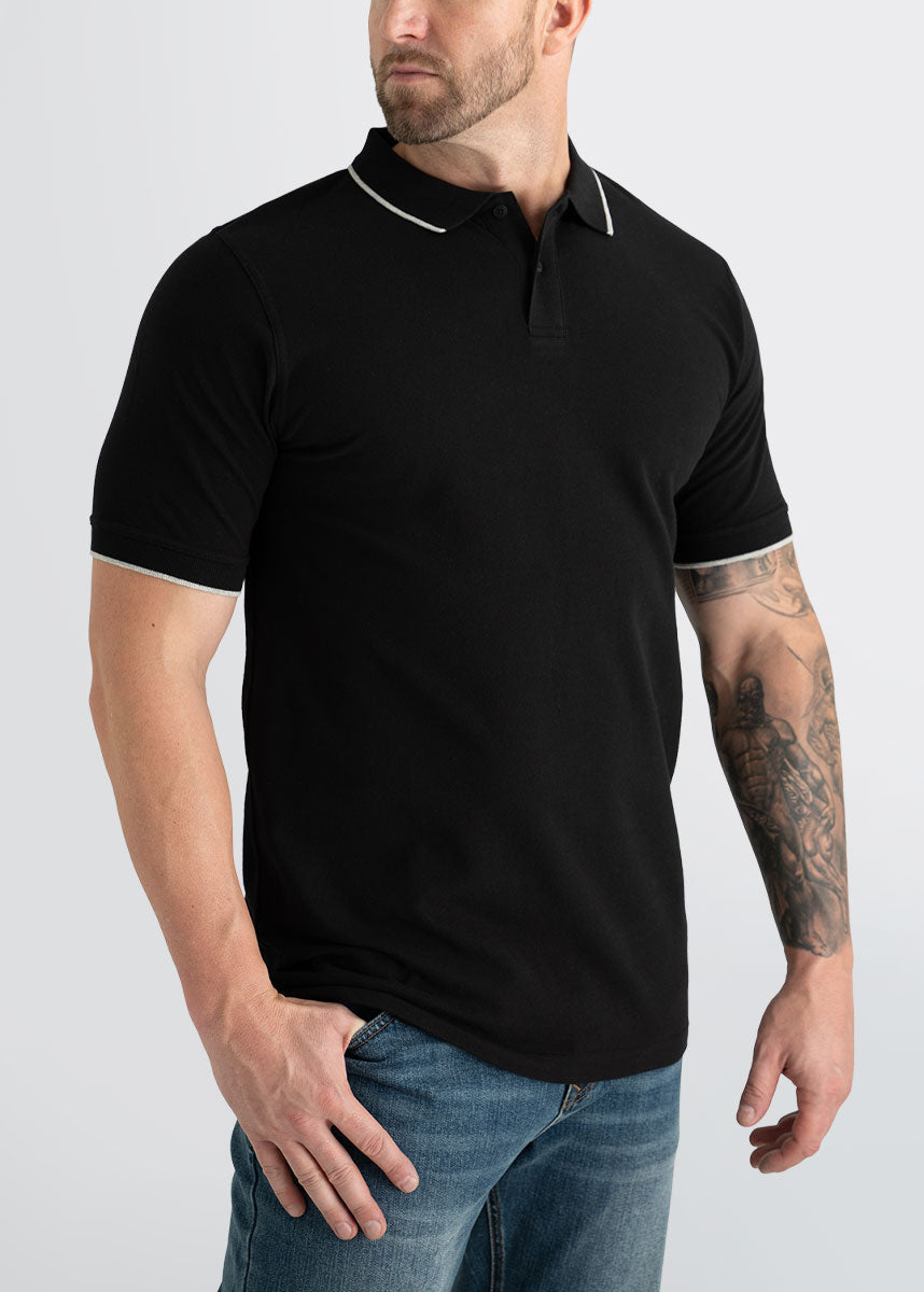 american-tall-mens-polo-black-grey-front