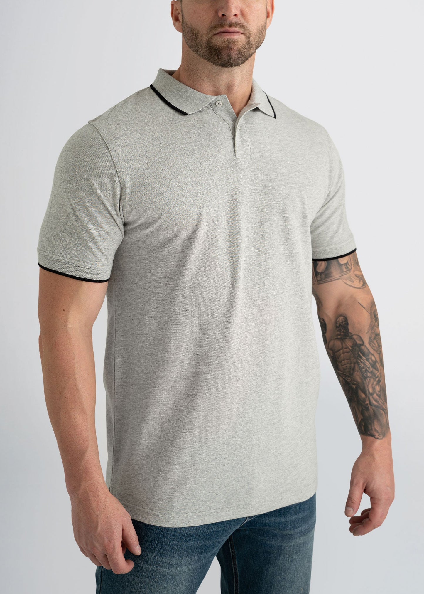 american-tall-mens-polo-greymix-black-front
