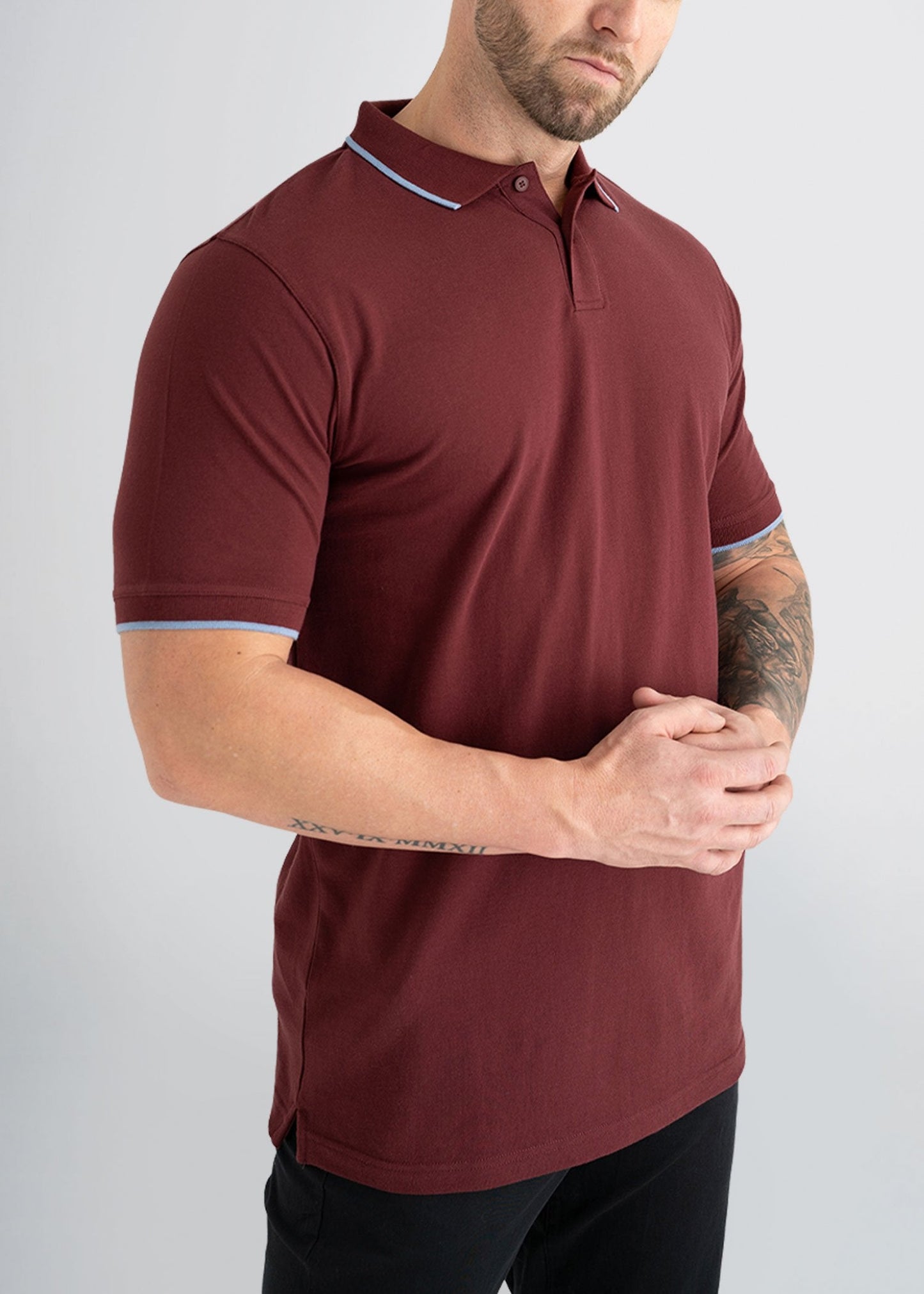 american-tall-mens-polo-maroon-blue-front