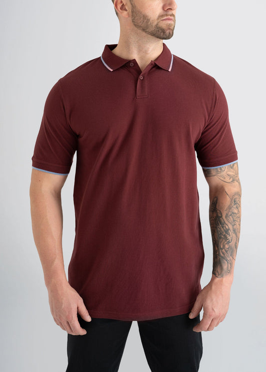 american-tall-mens-polo-maroon-blue-front